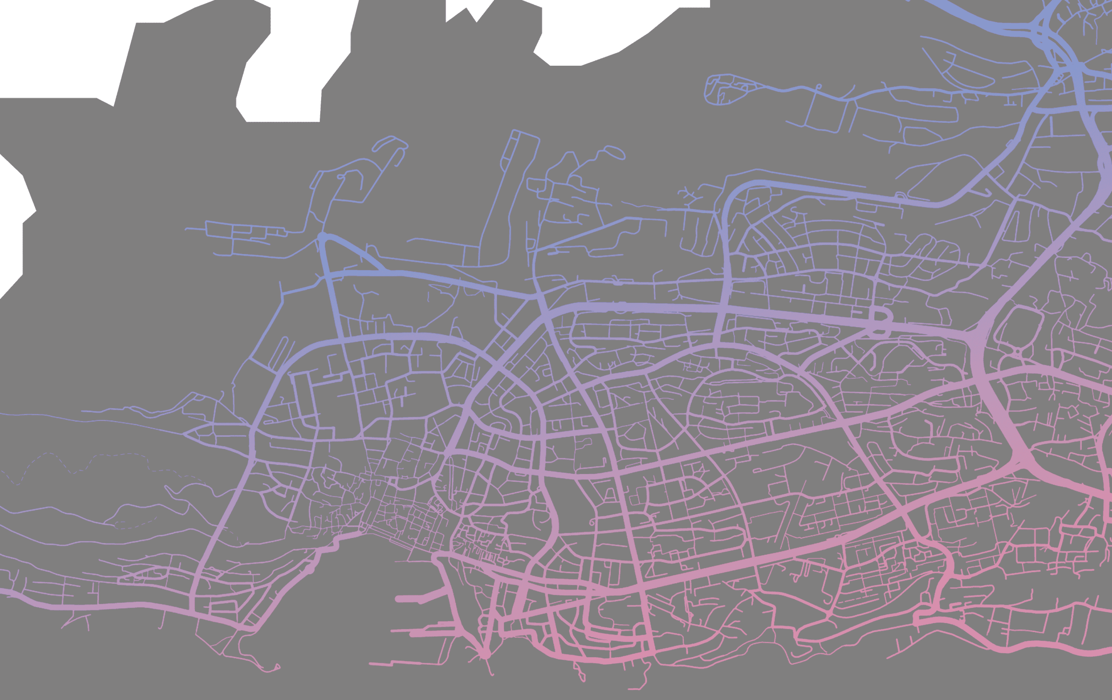 Split city map